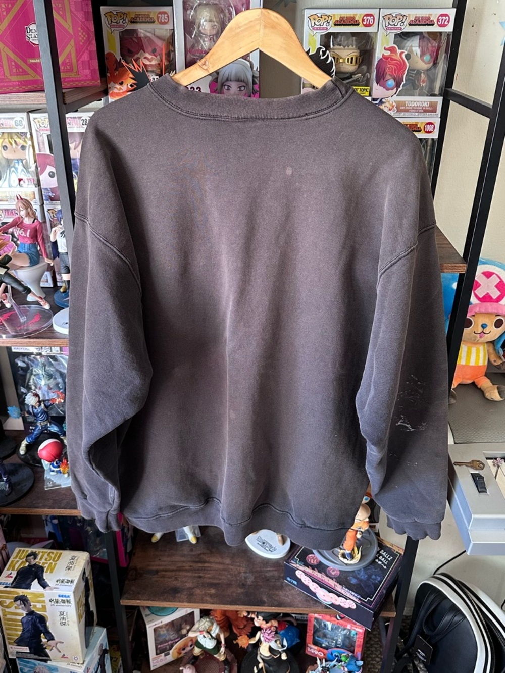 Vintage Nike Sweatshirt Dark Brown Farm Team Swoosh Men’s L White Tag Faded - Picture 4 of 7